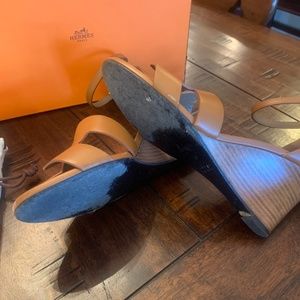 Hermes wedge sandals